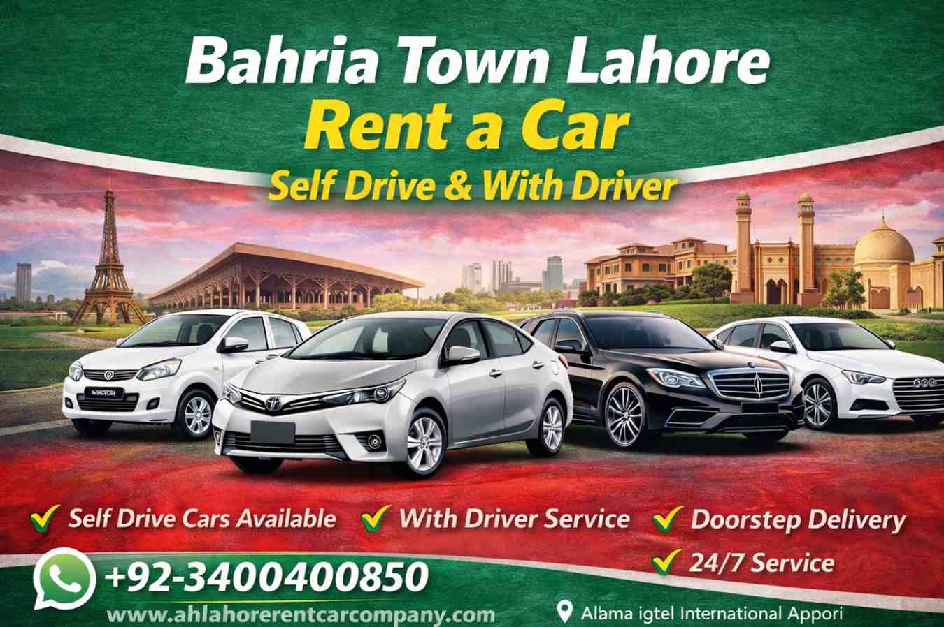 Bahria Town Lahore rent a car